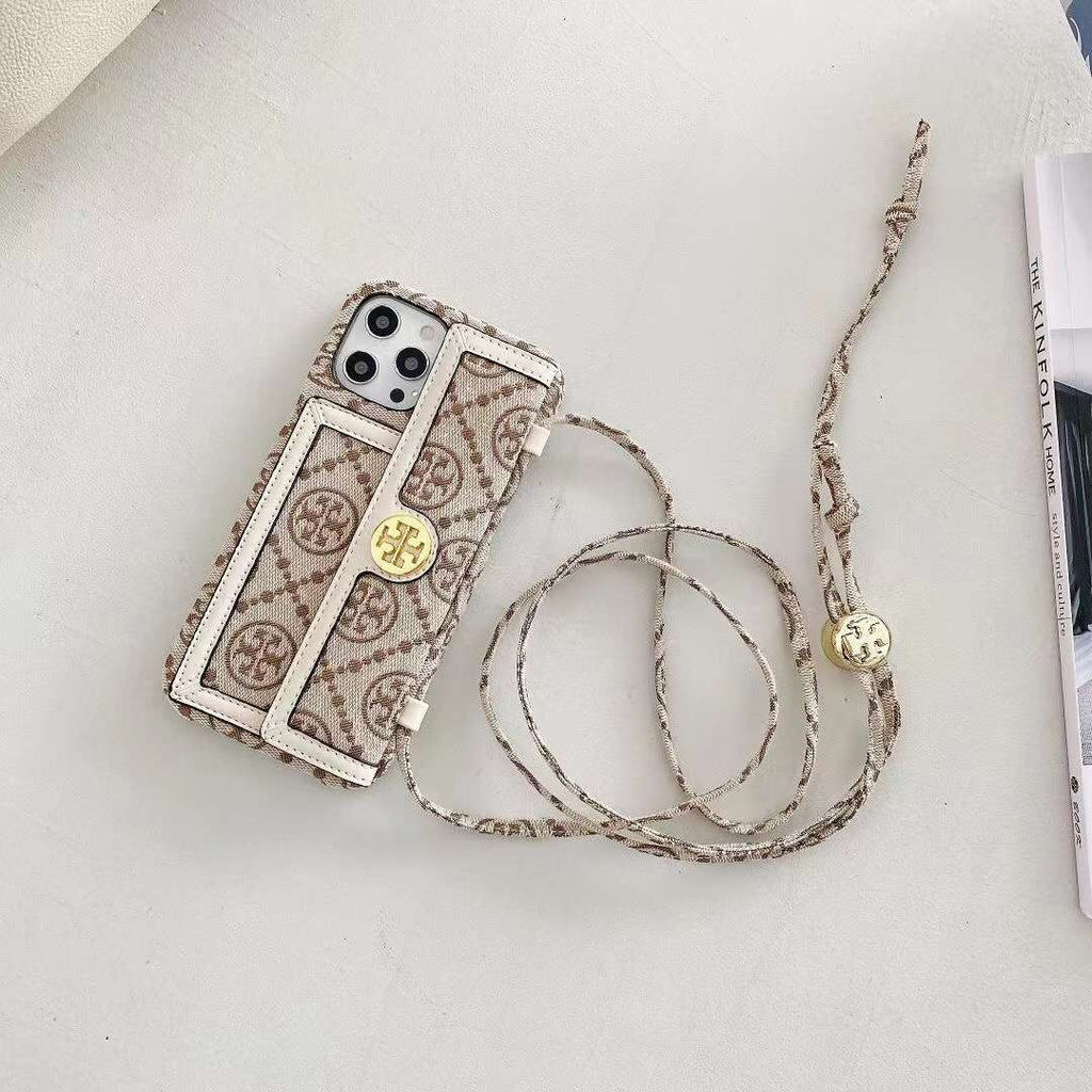 Tory Burch Cell Phone Case Leather Case For Iphone12 13 14 15 16 Pro Max