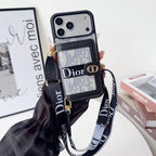 Fabric Canvas Dior Crossbody Case Iphone 12-17 / Pro / Pro Max / Plus