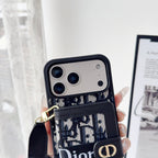 Fabric Canvas Dior Crossbody Case Iphone 12-17 / Pro / Pro Max / Plus