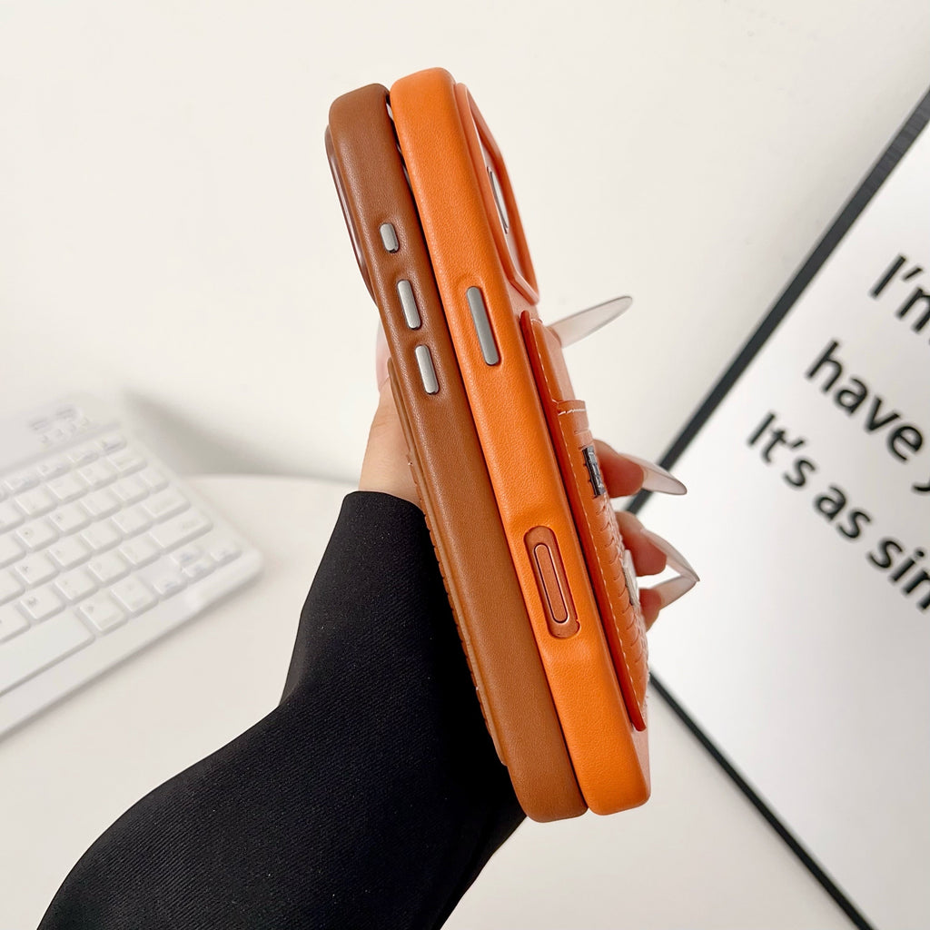 Card Holder Hermes Iphone Case 13-17 / Pro / Pro Max