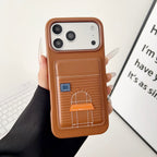 Card Holder Hermes Iphone Case 13-17 / Pro / Pro Max