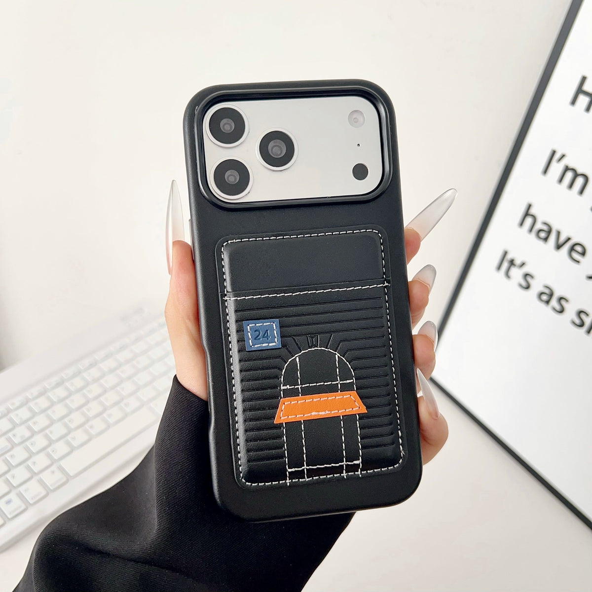 Card Holder Hermes Iphone Case 13-17 / Pro / Pro Max