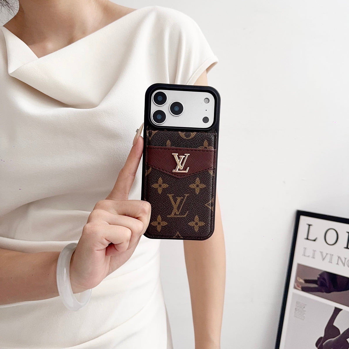 Folding Card Holder Louis V Iphone Case 12/13/14/15/16/17/Pro/Pro Max/ Plus/Air