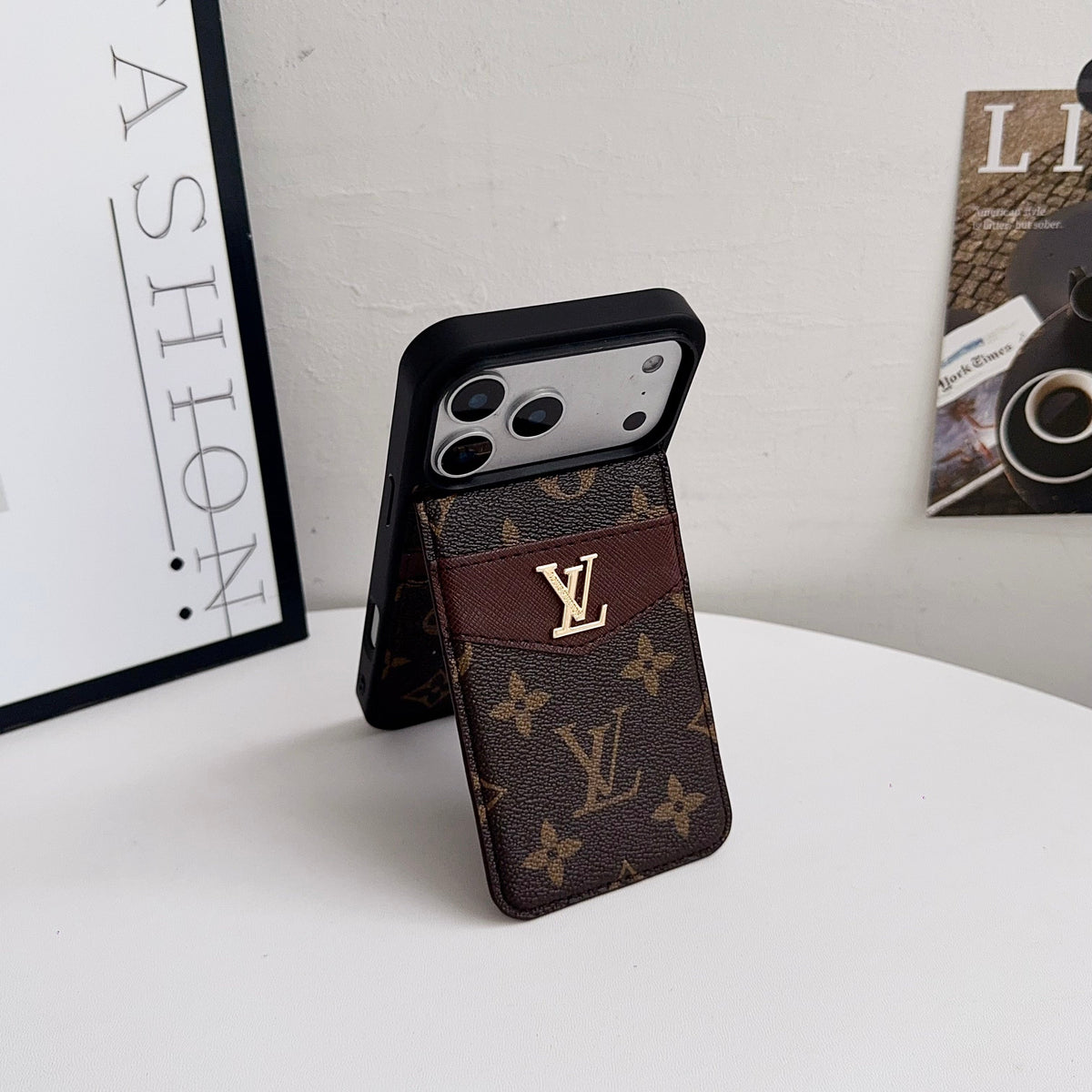 Folding Card Holder Louis V Iphone Case 12/13/14/15/16/17/Pro/Pro Max/ Plus/Air