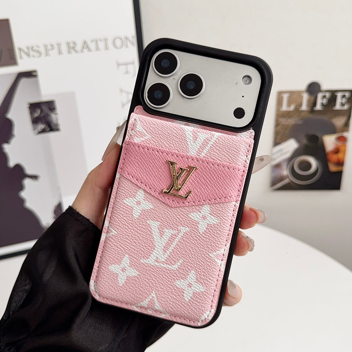 Folding Card Holder Louis V Iphone Case 12/13/14/15/16/17/Pro/Pro Max/ Plus/Air