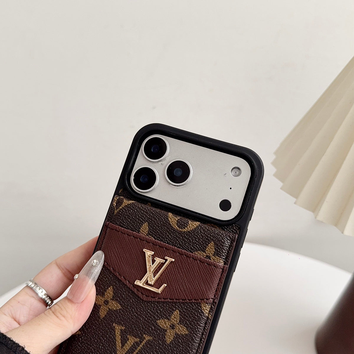 Folding Card Holder Louis V Iphone Case 12/13/14/15/16/17/Pro/Pro Max/ Plus/Air
