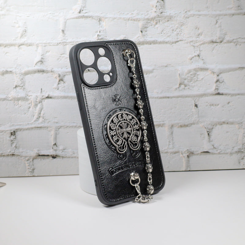Chrome Hearts Iphone Case For 11 12 13 14 15 Pro Max Plus Series Chain Charm