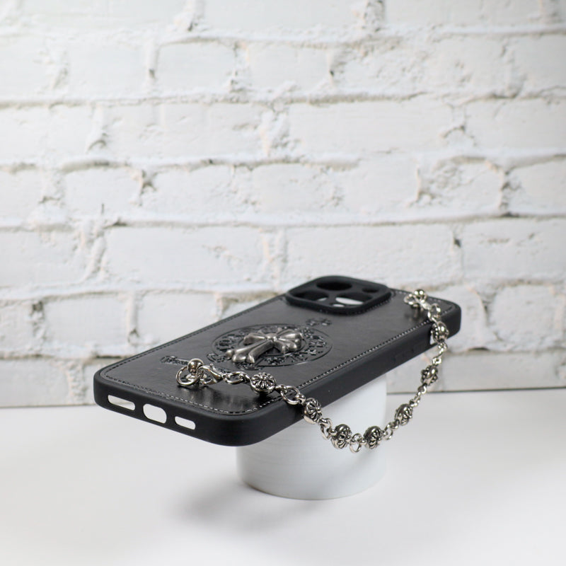 Chrome Hearts Iphone Case For 11 12 13 14 15 Pro Max Plus Series Chain Charm