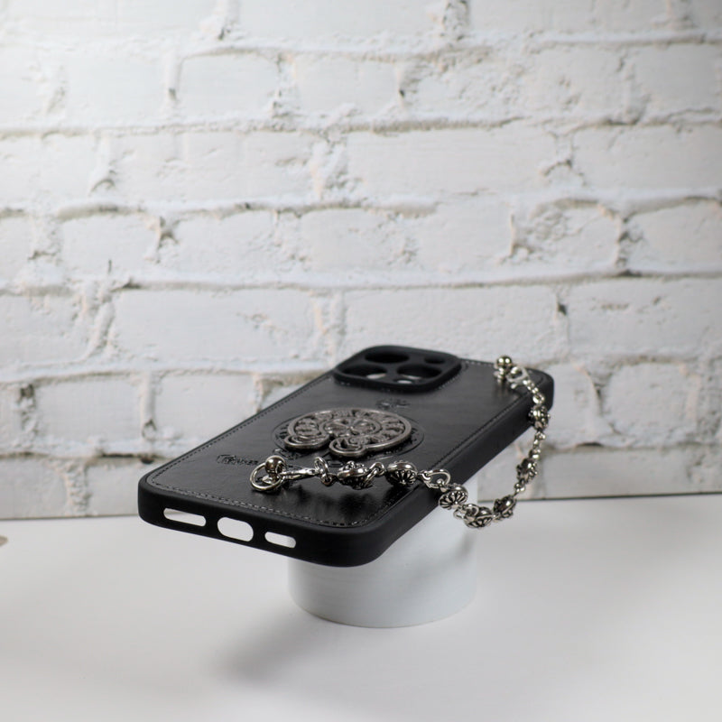 Chrome Hearts Iphone Case For 11 12 13 14 15 Pro Max Plus Series Chain Charm
