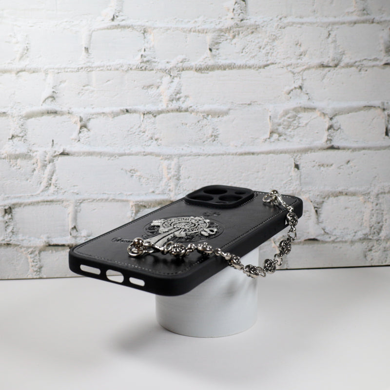 Chrome Hearts Iphone Case For 11 12 13 14 15 Pro Max Plus Series Chain Charm