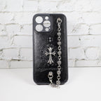 Chrome Hearts Iphone Case For 11 12 13 14 15 Pro Max Plus Series Chain Charm