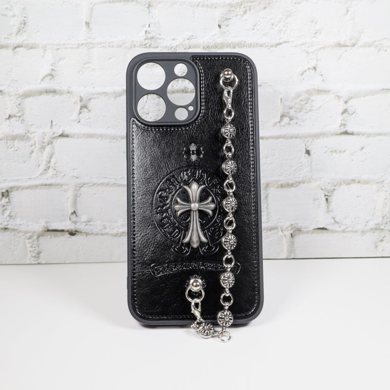 Chrome Hearts Iphone Case For 11 12 13 14 15 Pro Max Plus Series Chain Charm