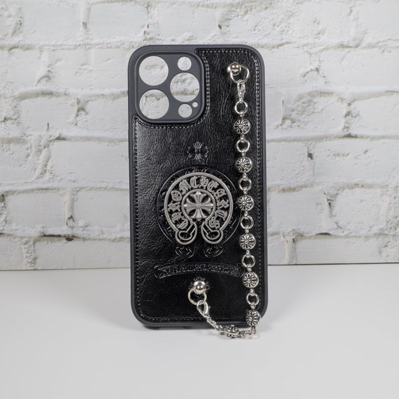 Chrome Hearts Iphone Case For 11 12 13 14 15 Pro Max Plus Series Chain Charm