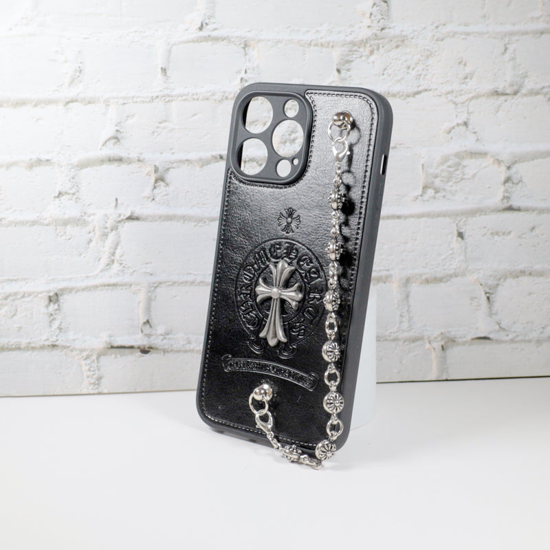 Chrome Hearts Iphone Case For 11 12 13 14 15 Pro Max Plus Series Chain Charm