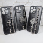 Chrome Hearts Iphone Case For 11 12 13 14 15 Pro Max Plus Series Chain Charm