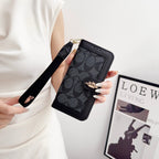 Coach Canvas Print Wallet Case Iphone 17/Pro/Pro Max/Air