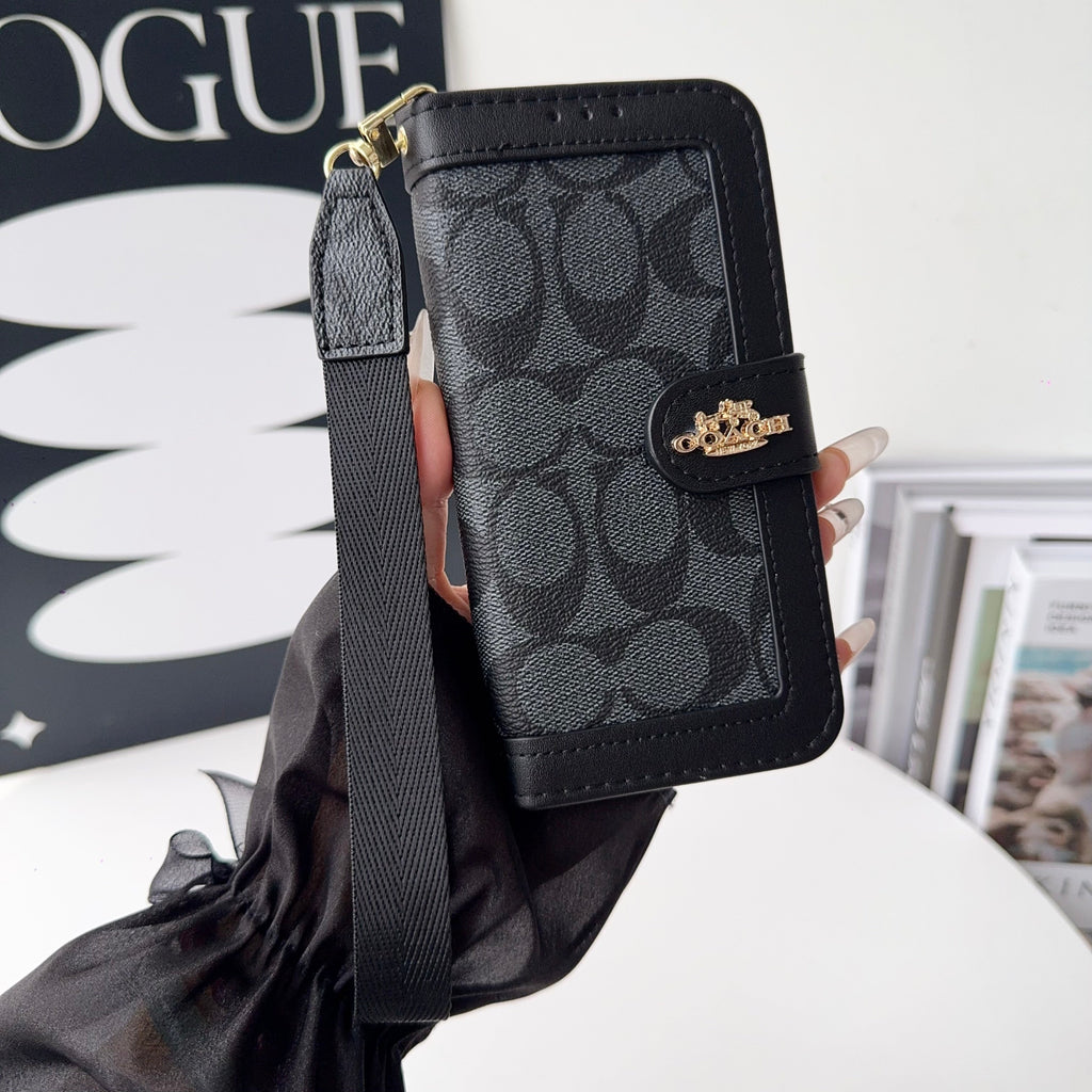 Coach Canvas Print Wallet Case Iphone 17/Pro/Pro Max/Air