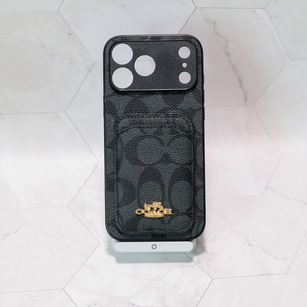 Coach Card Holder Phone Case For 12-17 / Pro / Pro Max
