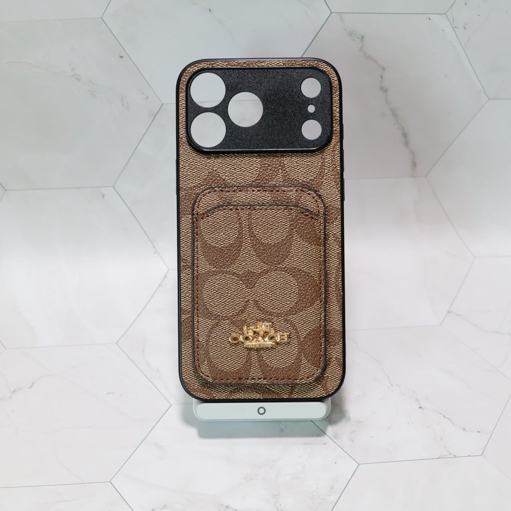 Coach Card Holder Phone Case For 12-17 / Pro / Pro Max