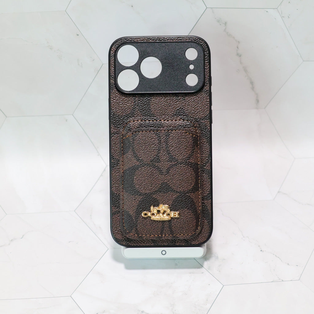 Coach Card Holder Phone Case For 12-17 / Pro / Pro Max