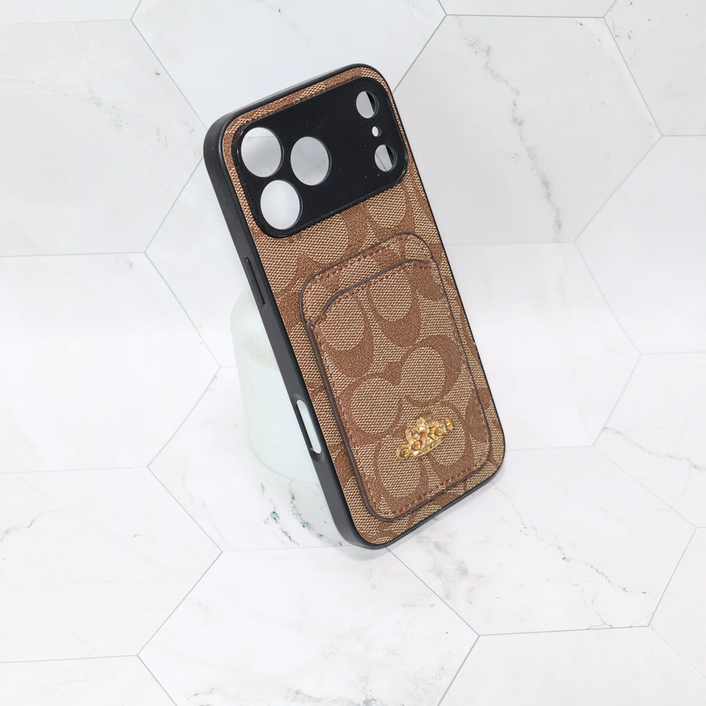 Coach Card Holder Phone Case For 12-17 / Pro / Pro Max