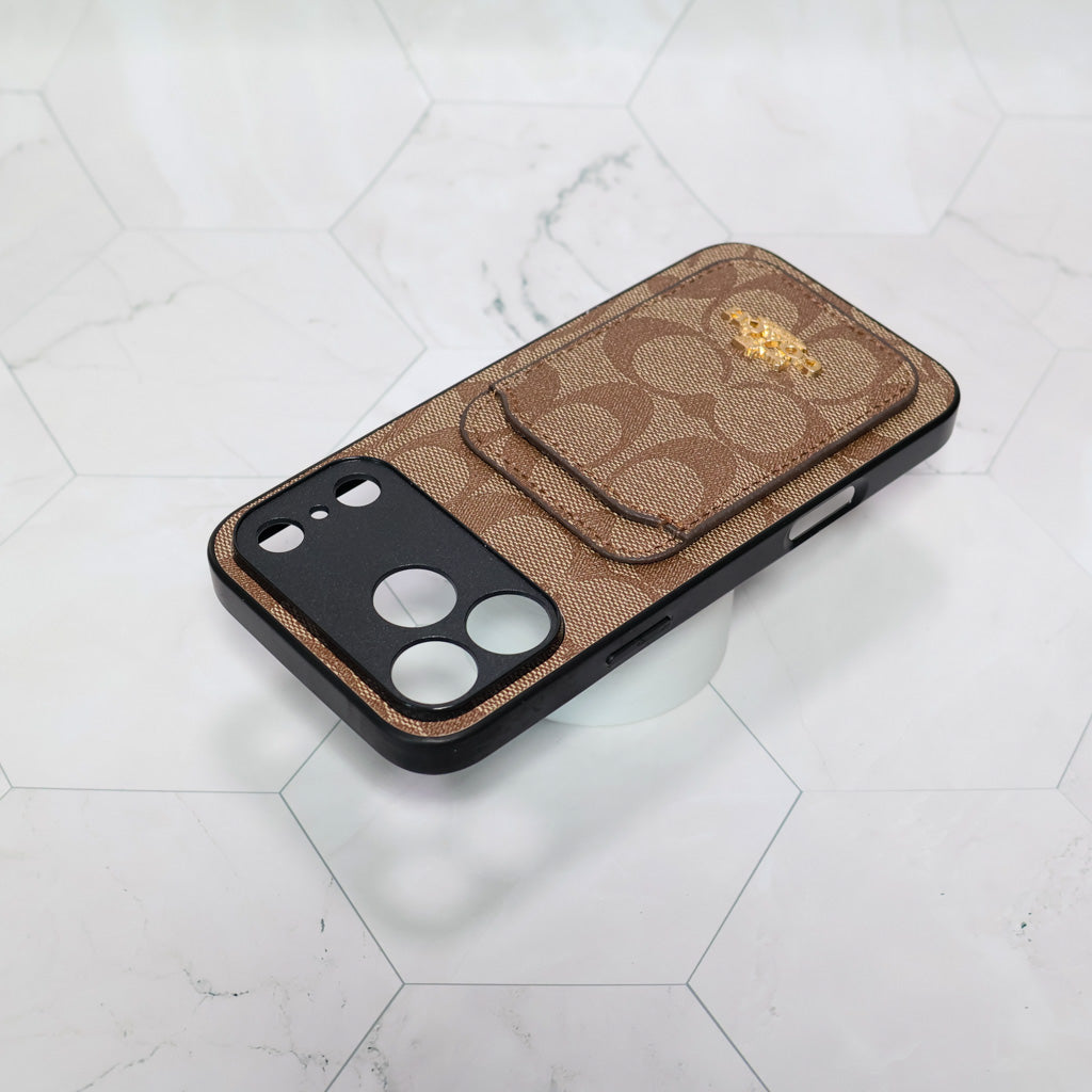 Coach Card Holder Phone Case For 12-17 / Pro / Pro Max