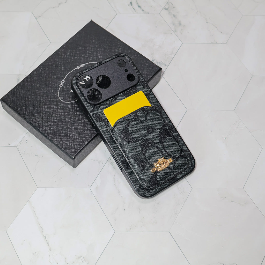 Coach Card Holder Phone Case For 12-17 / Pro / Pro Max