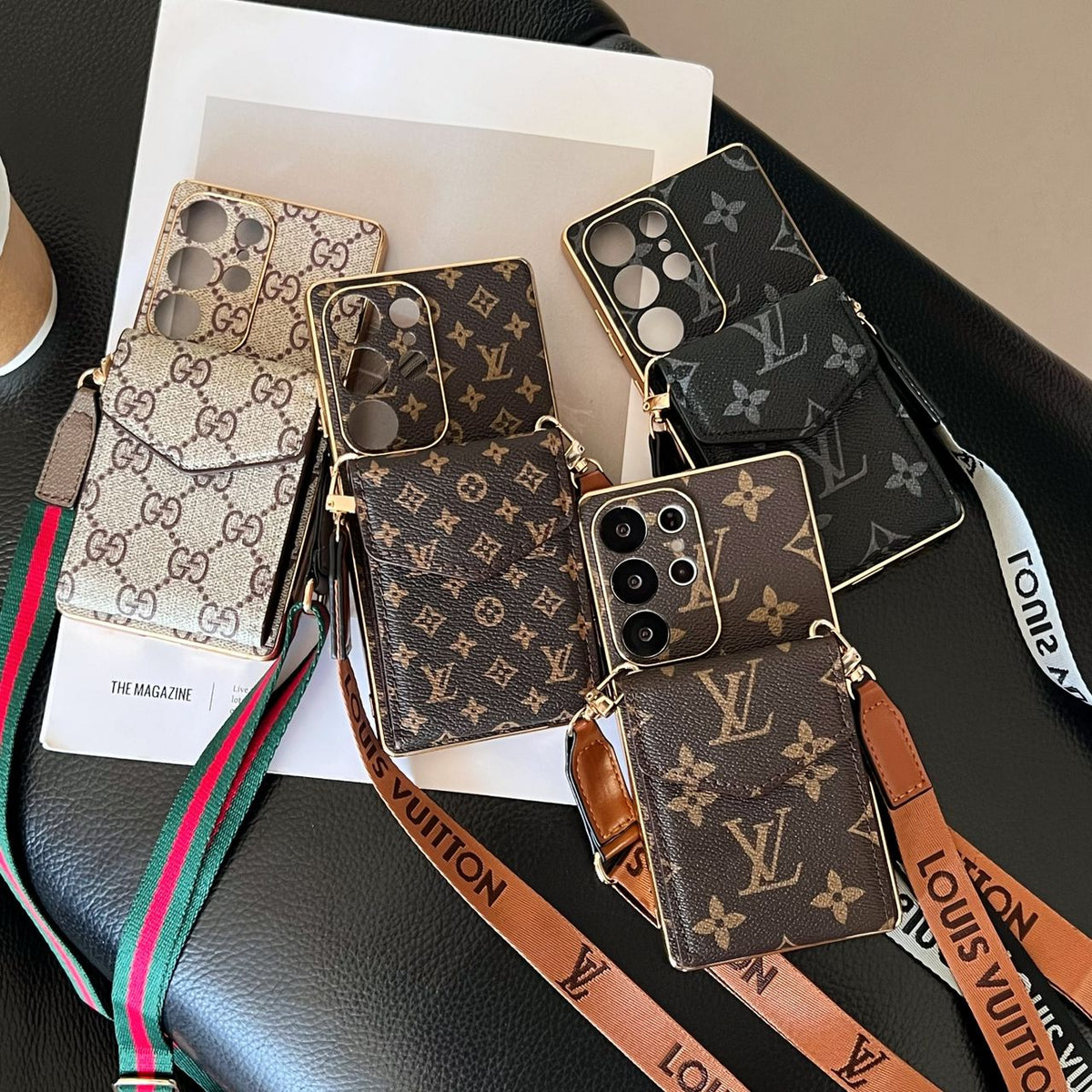 Crossbody Lv Style Samsung Galaxy Phone Case S22-S25 Ultra Plus