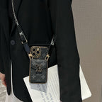 Crossbody Card Holder Lv Iphone Case For 12-16 Pro Max Plus