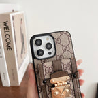 Designer Canvas Crossbody Phone Case For Iphone 12-16 Pro Max Plus