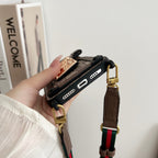 Designer Canvas Crossbody Phone Case For Iphone 12-16 Pro Max Plus