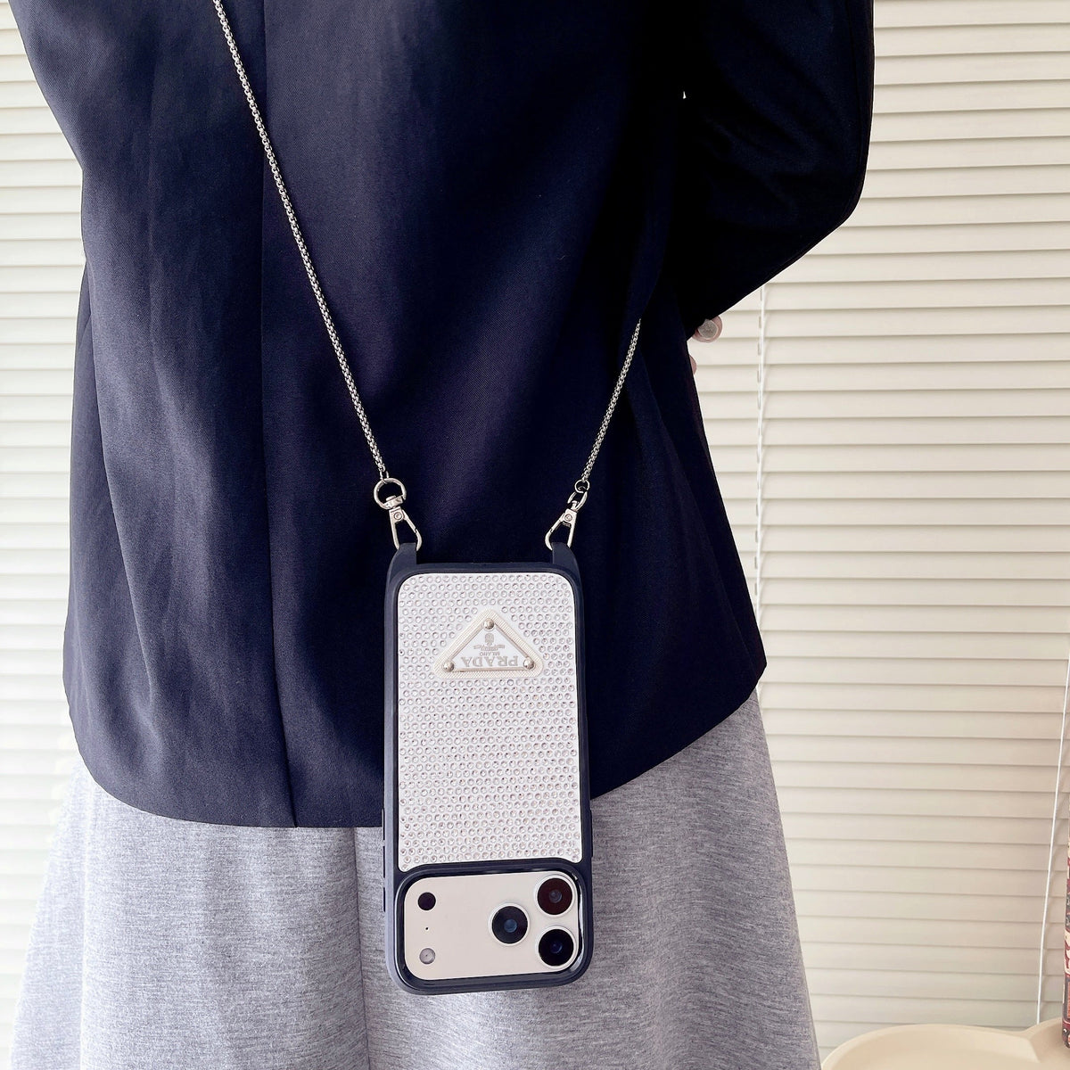 Prada Phone Case On Chain Iphone 12-17 / Pro / Pro Max / Plus / Air