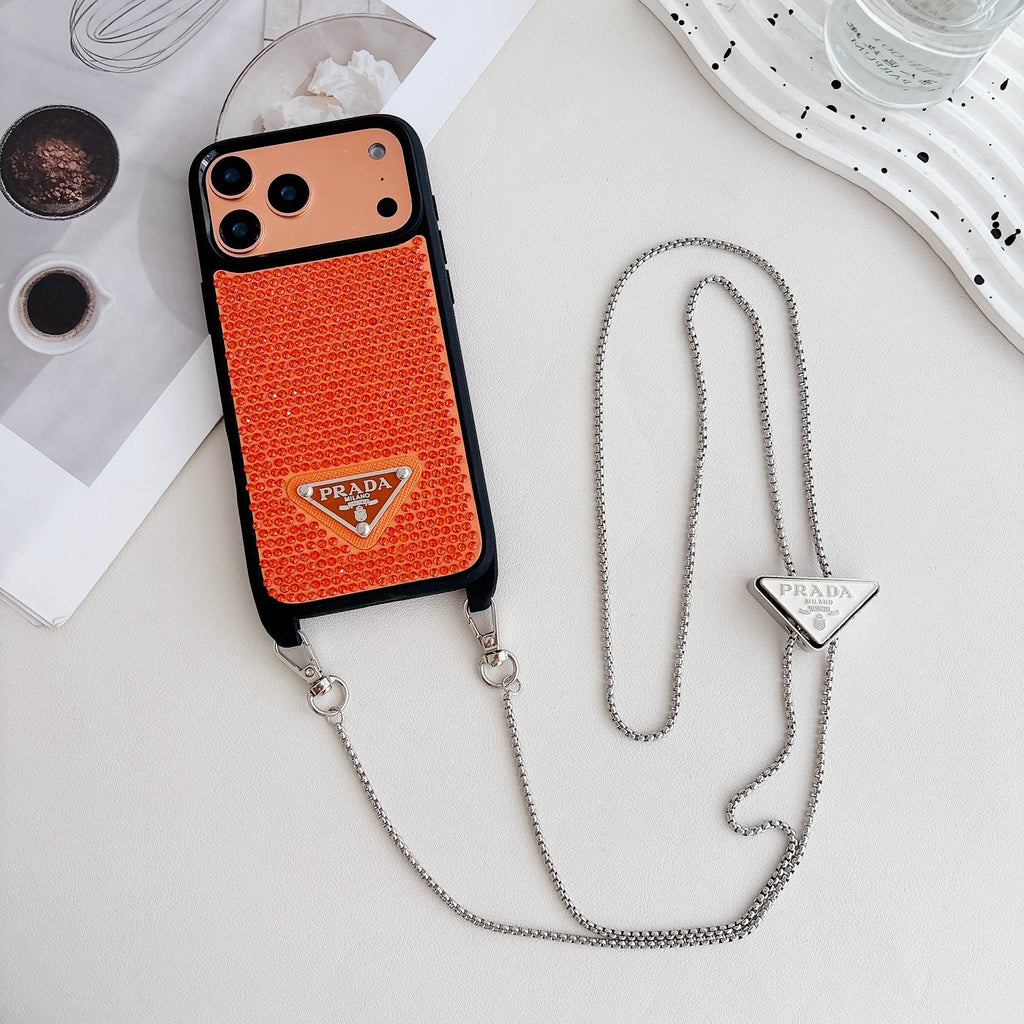 Prada Phone Case On Chain Iphone 12-17 / Pro / Pro Max / Plus / Air