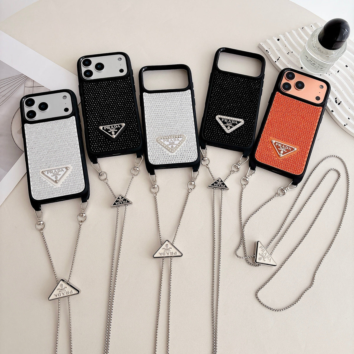 Prada Phone Case On Chain Iphone 12-17 / Pro / Pro Max / Plus / Air