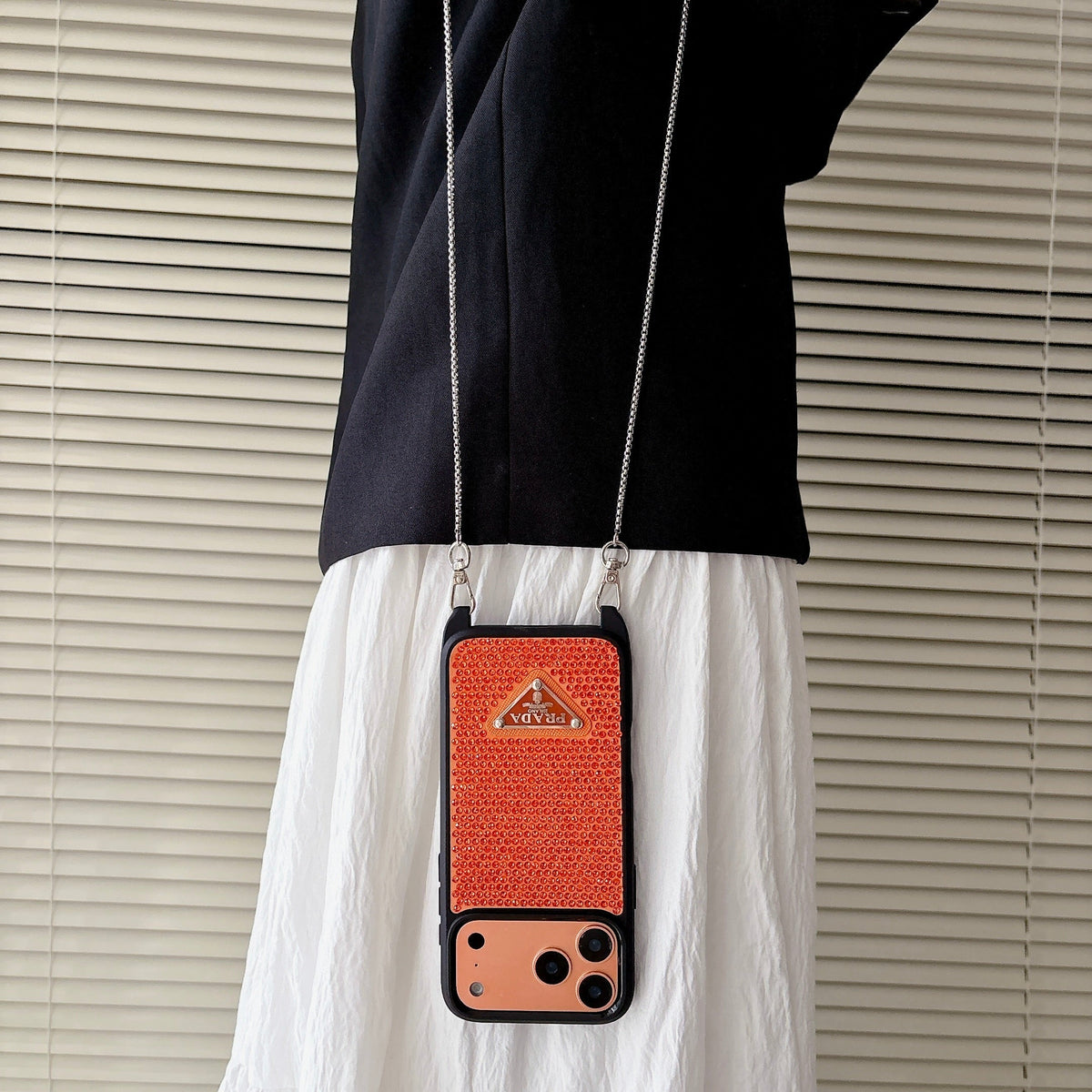 Prada Phone Case On Chain Iphone 12-17 / Pro / Pro Max / Plus / Air