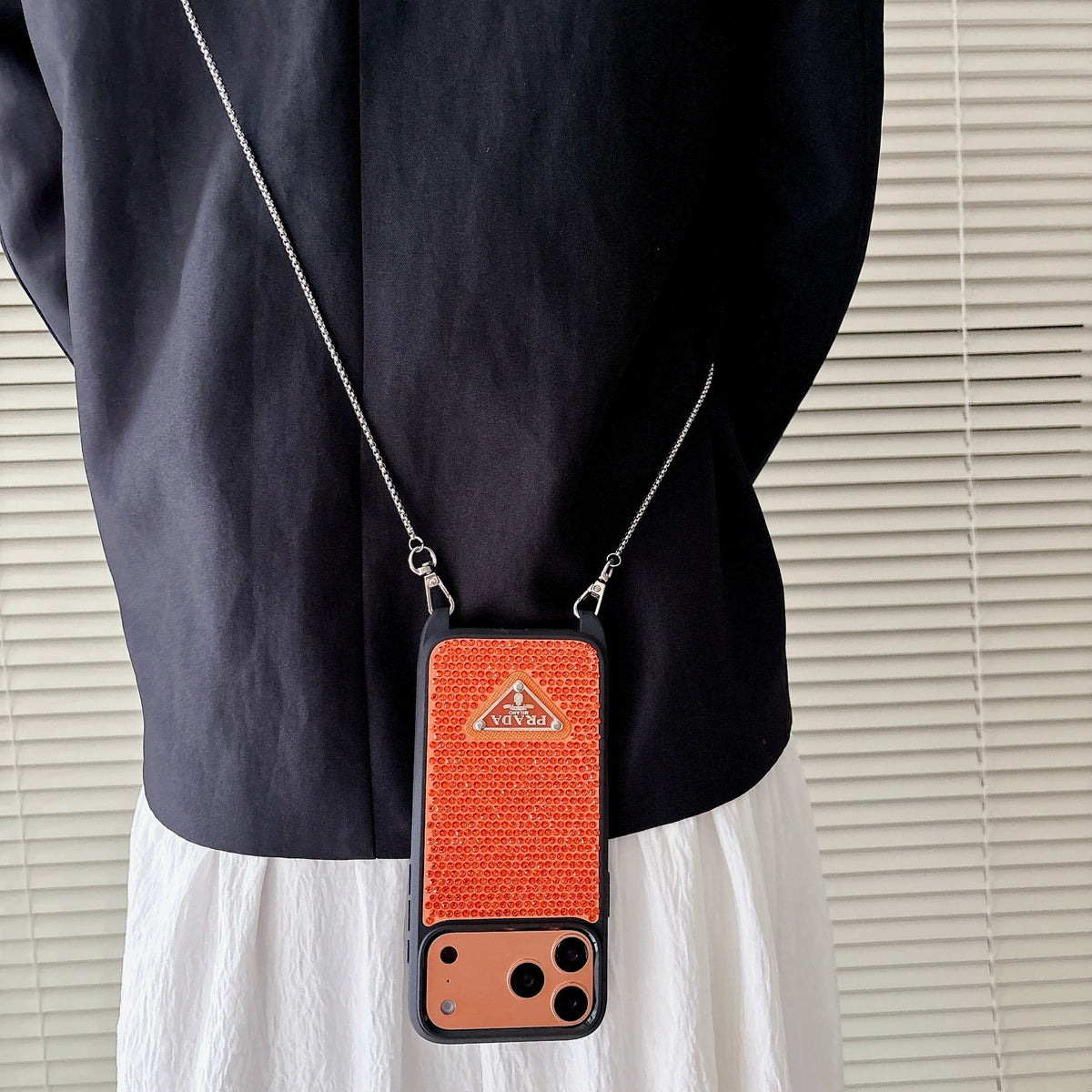 Prada Phone Case On Chain Iphone 12-17 / Pro / Pro Max / Plus / Air