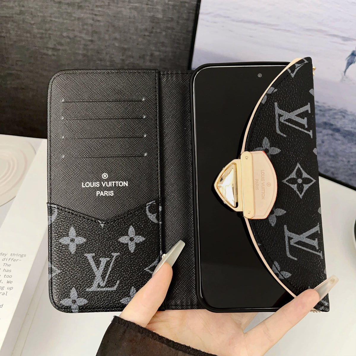 Crossbody Wallet Mini Bag Lv Style Phone Case For Iphone 13-17 / Pro / Pro Max / Plus / Air