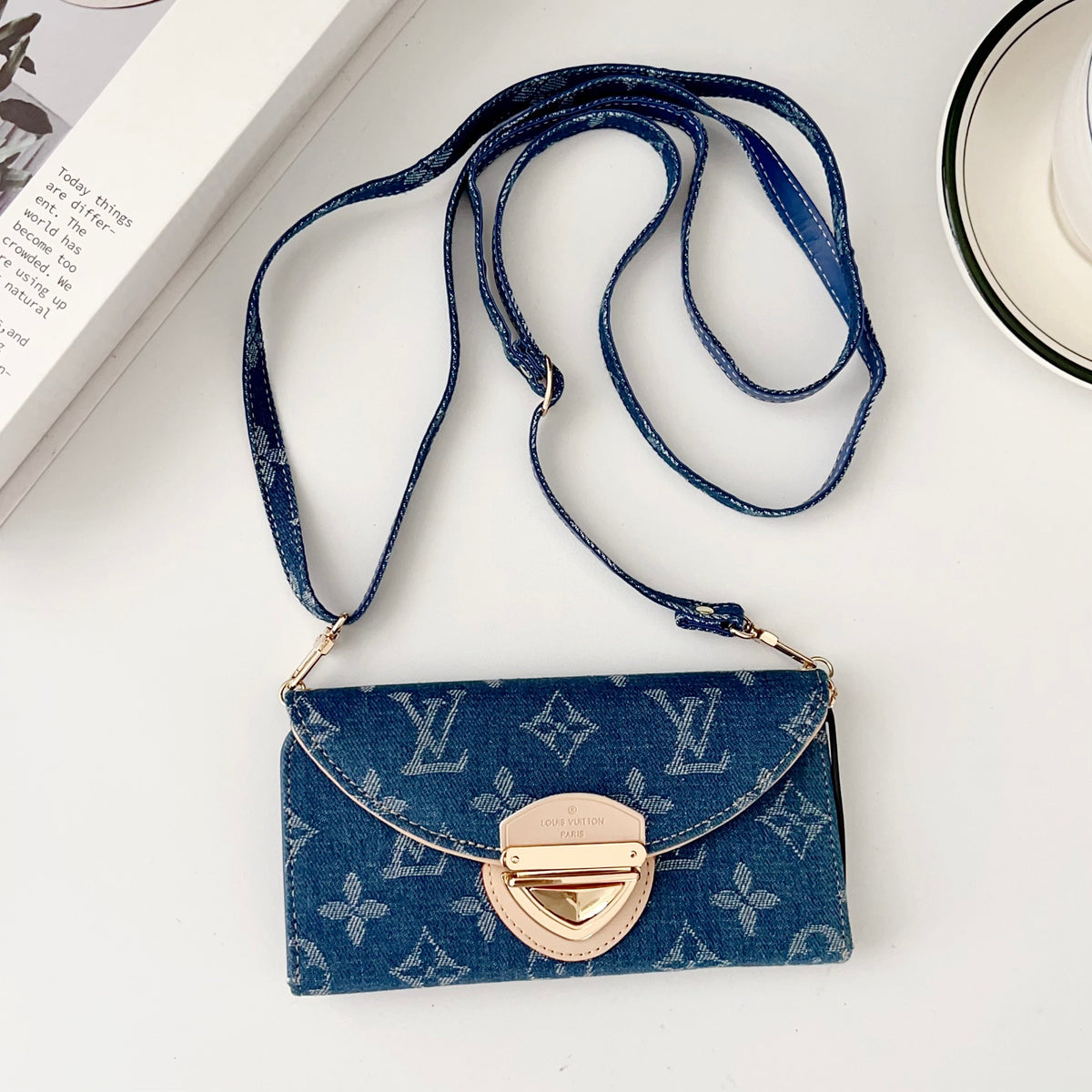 Crossbody Wallet Mini Bag Lv Style Phone Case For Iphone 13-17 / Pro / Pro Max / Plus / Air