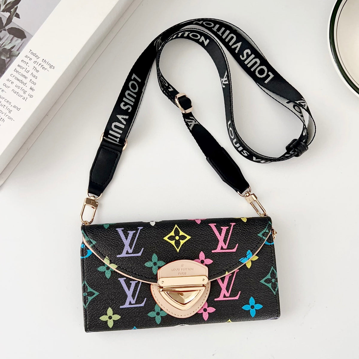 Crossbody Wallet Mini Bag Lv Style Phone Case For Iphone 13-17 / Pro / Pro Max / Plus / Air
