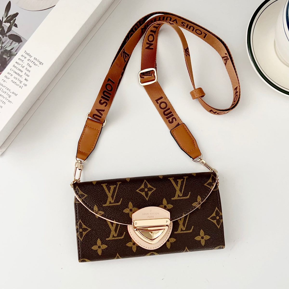 Crossbody Wallet Mini Bag Lv Style Phone Case For Iphone 13-17 / Pro / Pro Max / Plus / Air