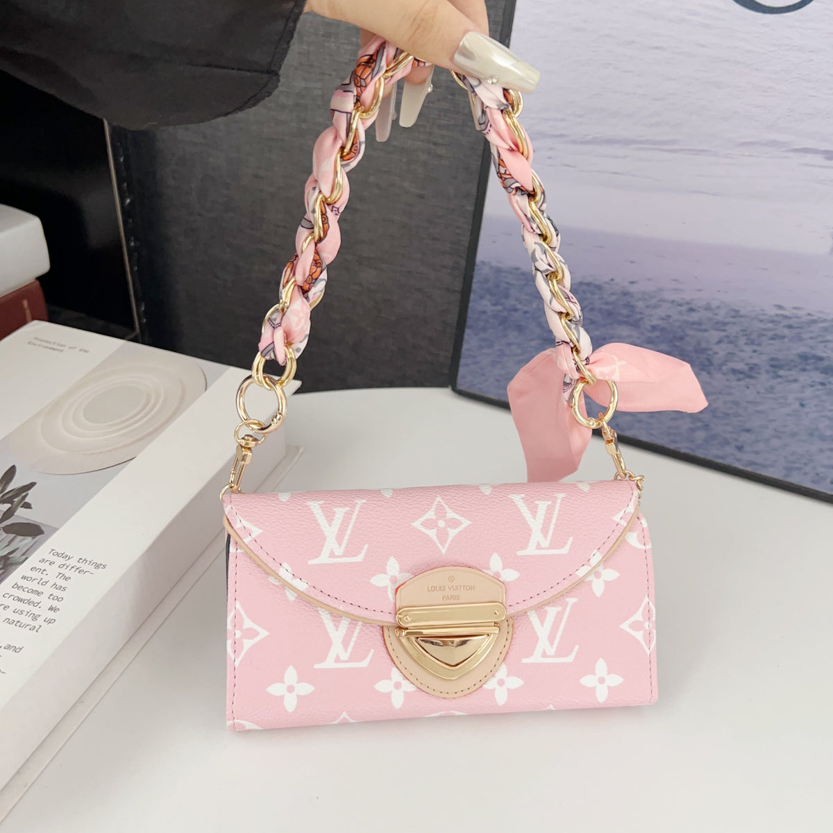 Crossbody Wallet Mini Bag Lv Style Phone Case For Iphone 13-17 / Pro / Pro Max / Plus / Air