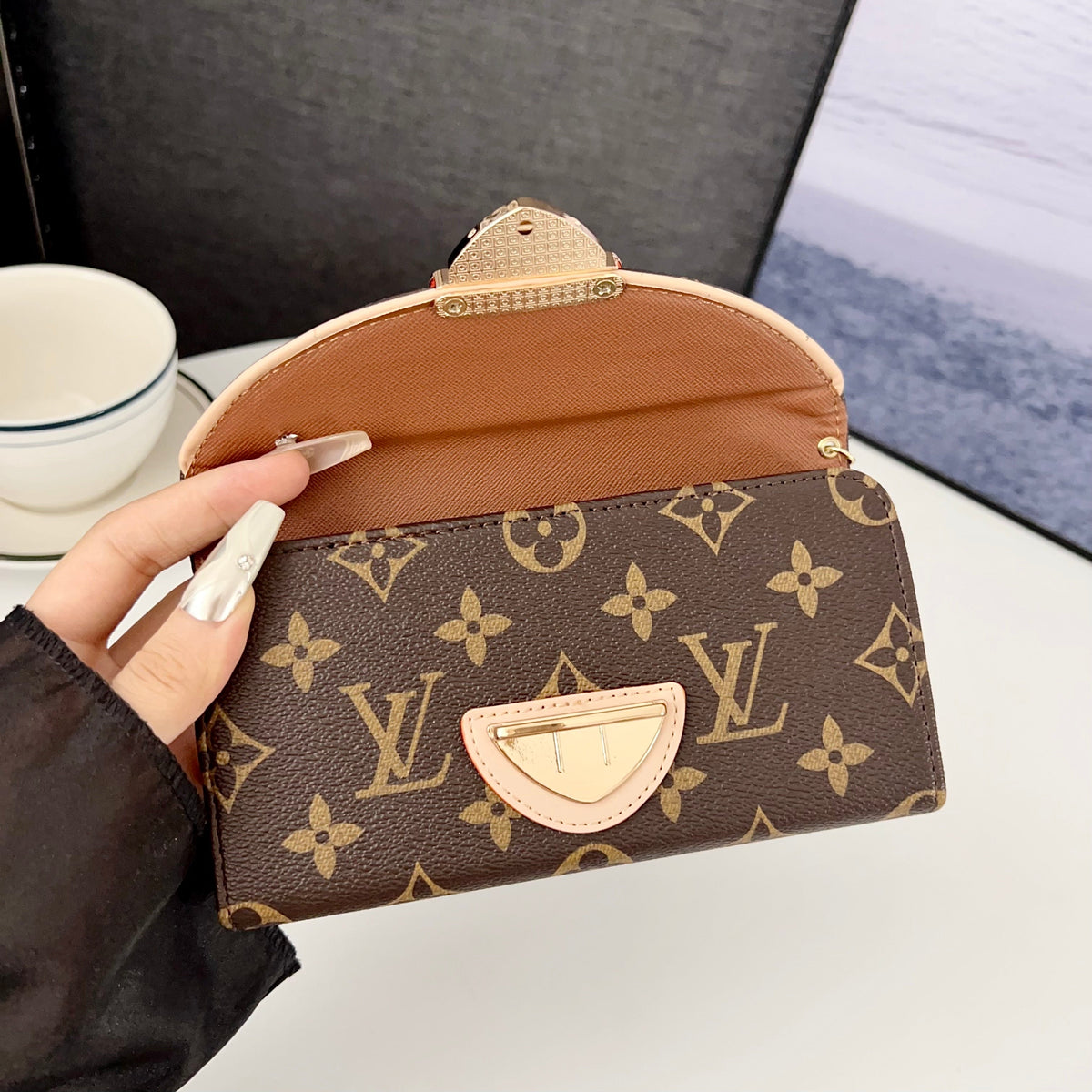 Crossbody Wallet Mini Bag Lv Style Phone Case For Iphone 13-17 / Pro / Pro Max / Plus / Air