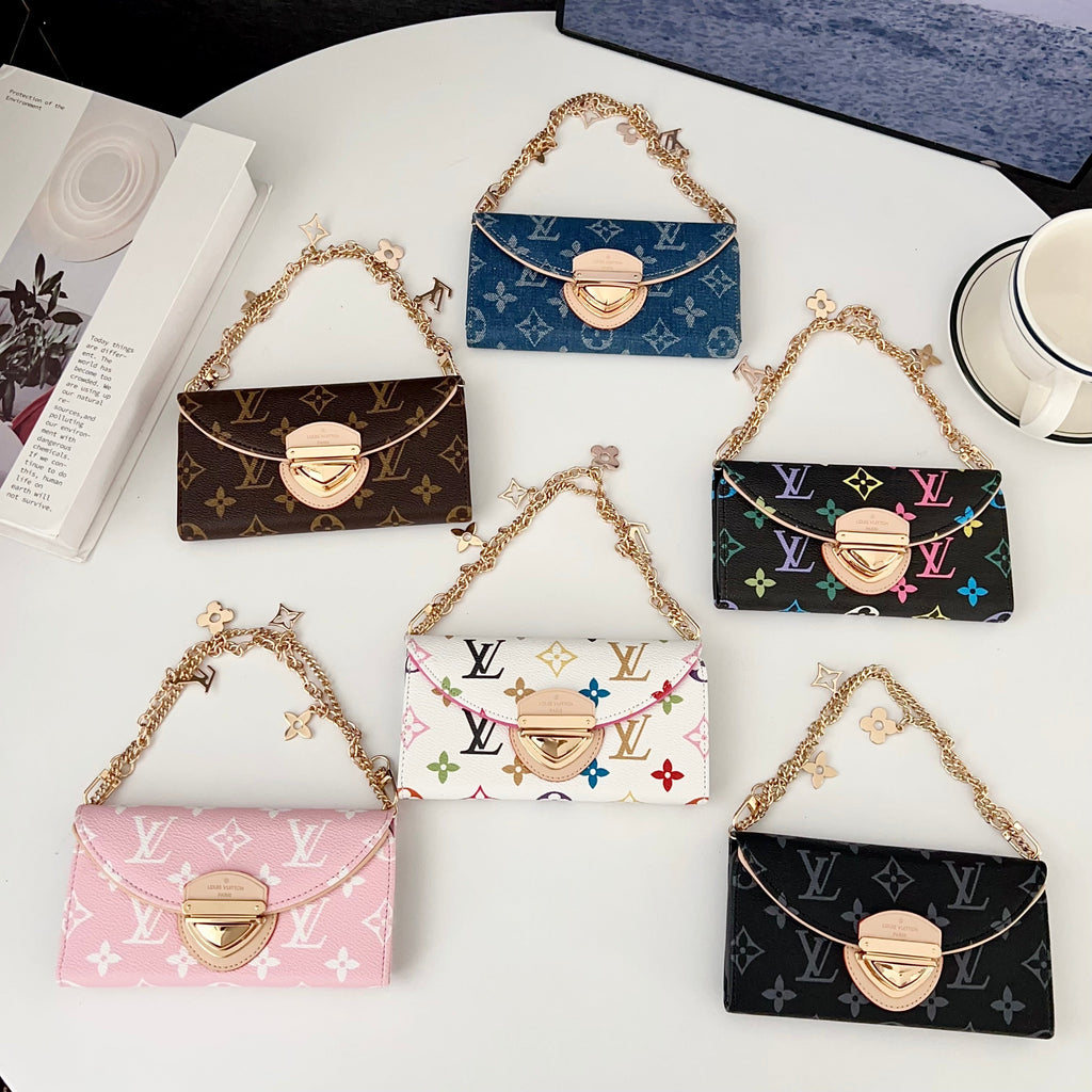 Crossbody Wallet Mini Bag Lv Style Phone Case For Iphone 13-17 / Pro / Pro Max / Plus / Air