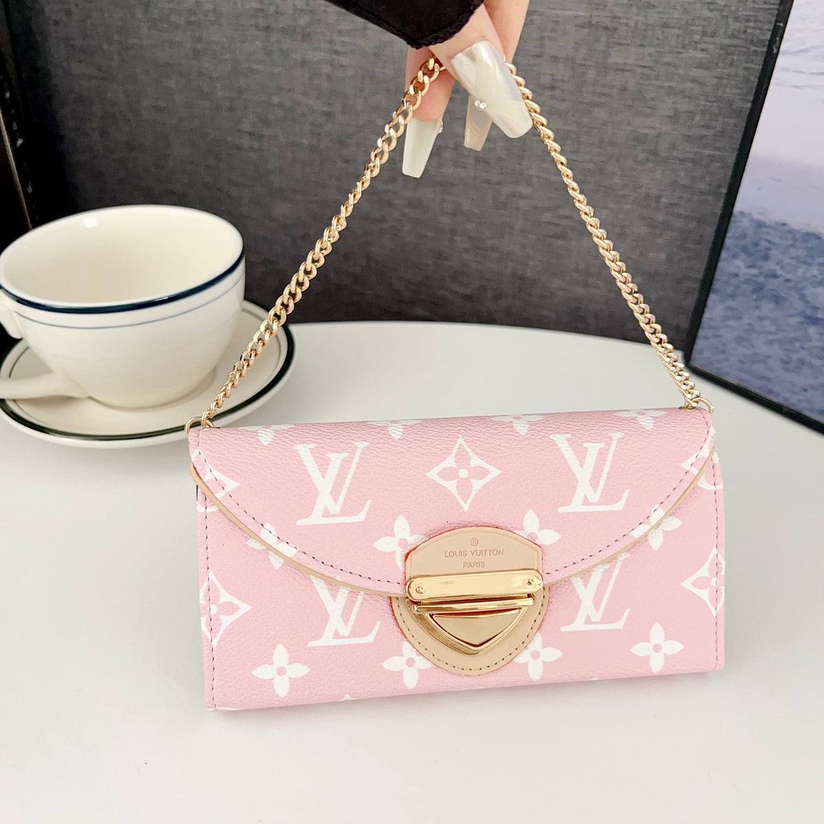 Crossbody Wallet Mini Bag Lv Style Phone Case For Iphone 13-17 / Pro / Pro Max / Plus / Air
