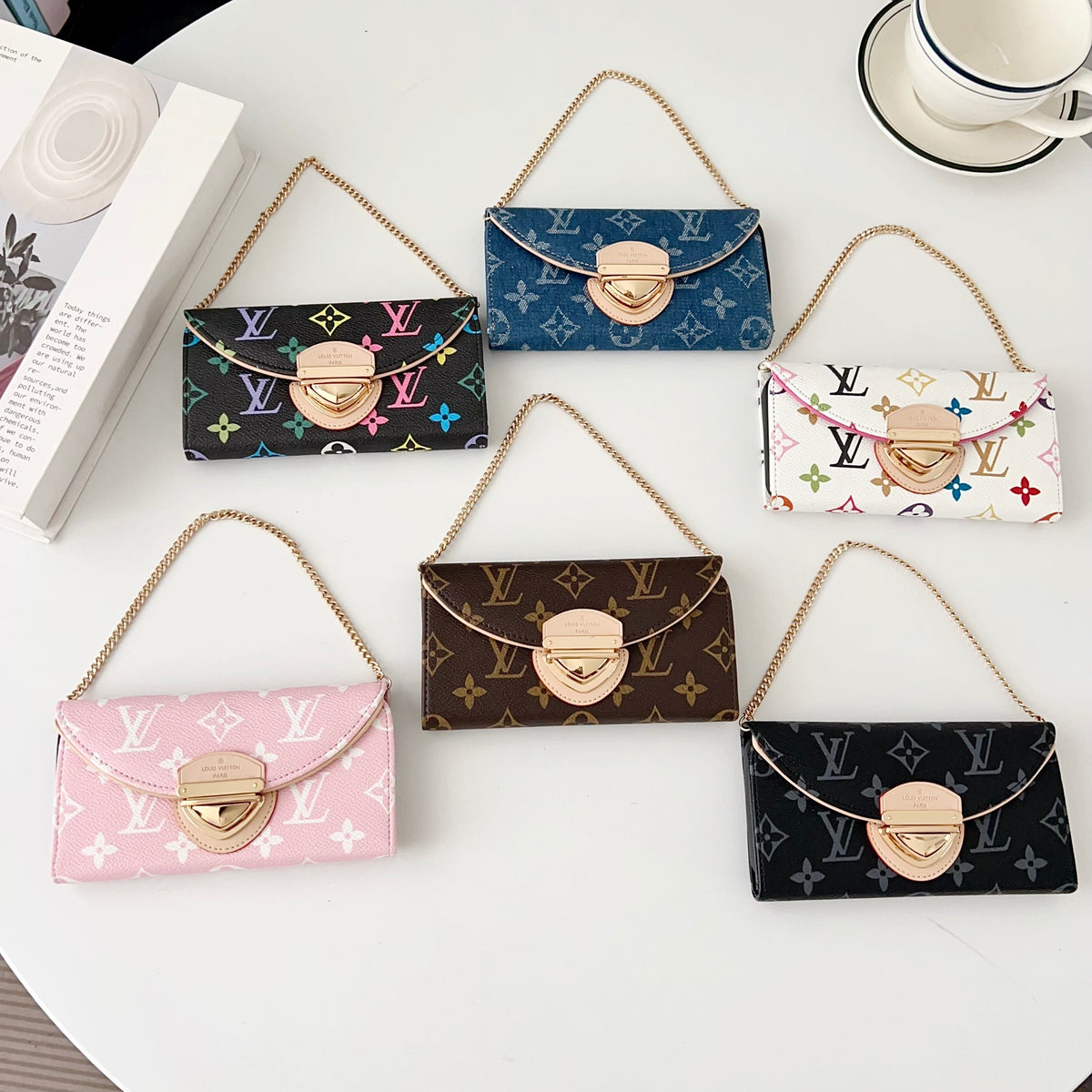 Crossbody Wallet Mini Bag Lv Style Phone Case For Iphone 13-17 / Pro / Pro Max / Plus / Air