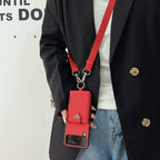 Crossbody Wallet Case Prada Style Samsung Z Flip 3/4/5/6/7