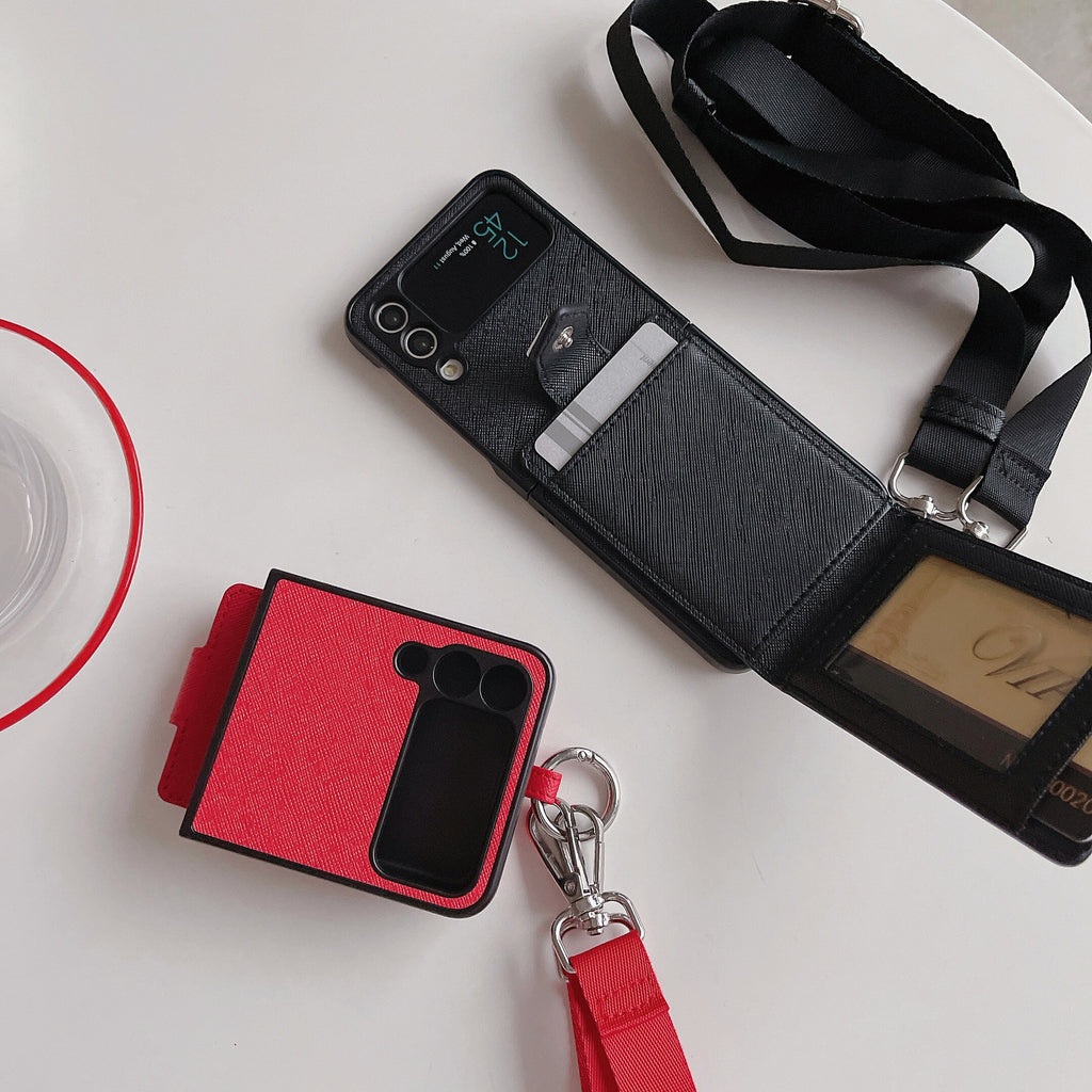 Crossbody Wallet Case Prada Style Samsung Z Flip 3/4/5/6/7