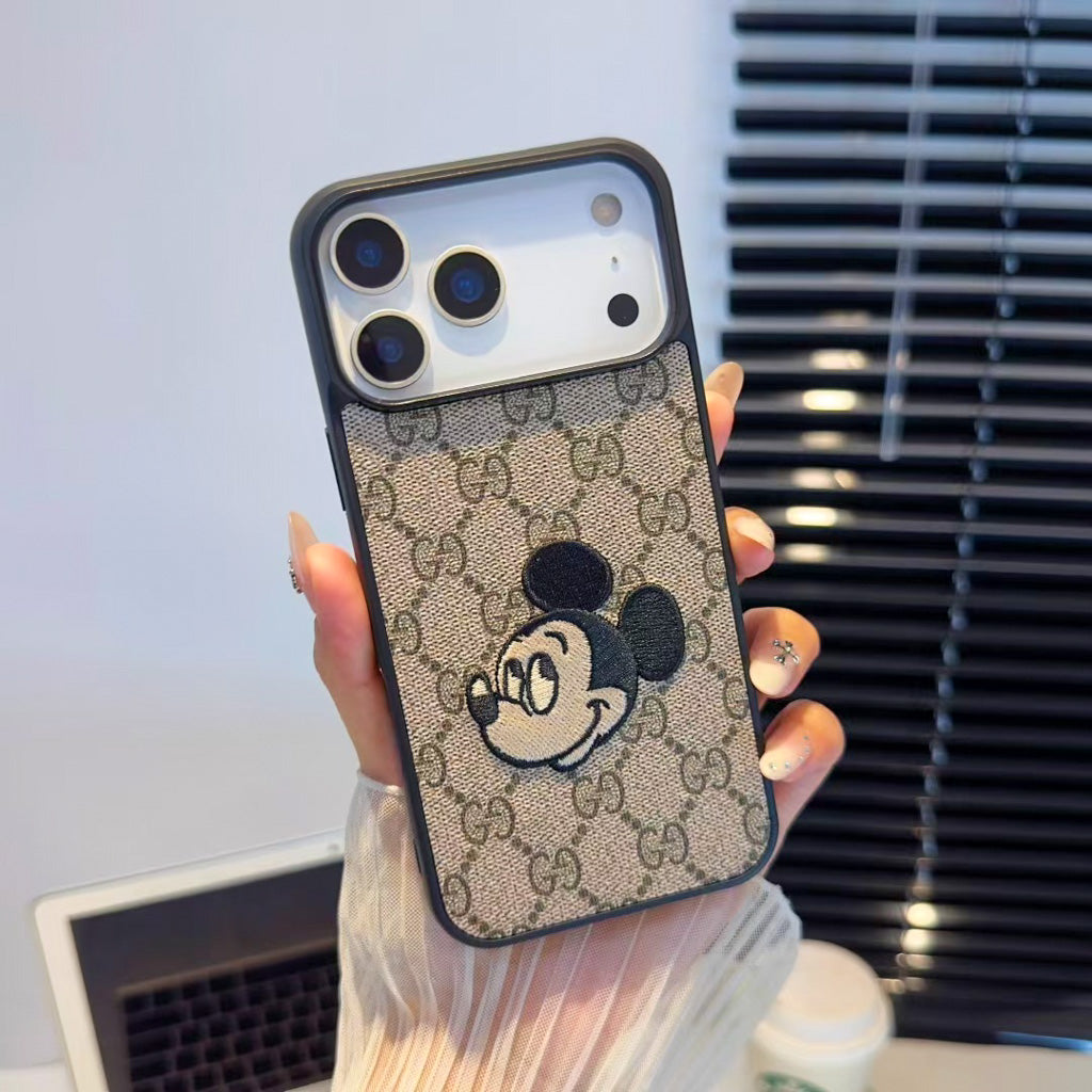 Gg Embroidery Iphone Case For 17 / Pro / Pro Max / Air Series