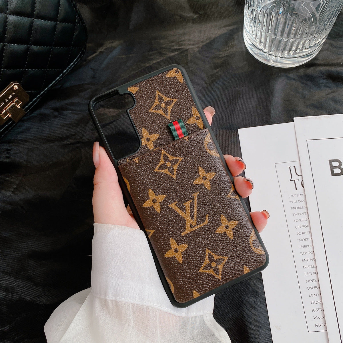 Luxury Design Samsung Galaxy Case Card Holder S 20 21 22 Plus Ultra