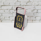 Glamour Accent Lv Leather Iphone Case For 17/ Pro / Pro Max / Air